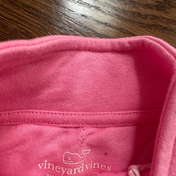 Vineyard Vines Pink and White Quarter-Zip Hoodie - Picture 6 of 6